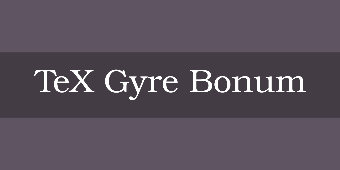 TeX Gyre Bonum Font preview